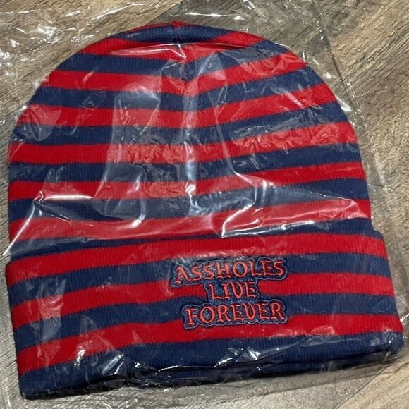 Assholes live forever Other - ASSHOLES LIVE FOREVER BLUE RED STRIPE ESSENTIAL PATCH BEANIE